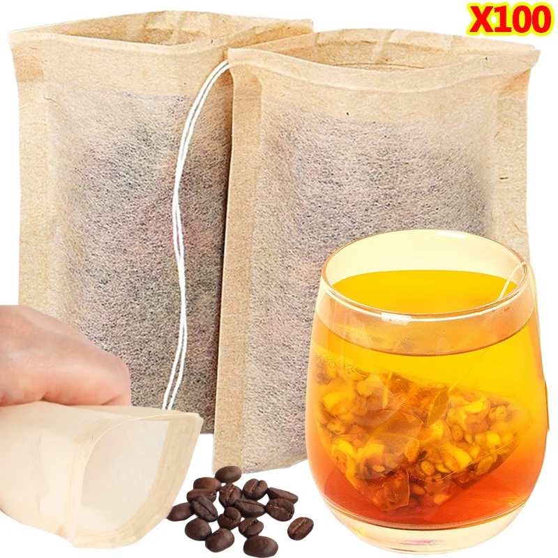Coffee Tea Leaf And Bean - 100 sacos de chá dos pces