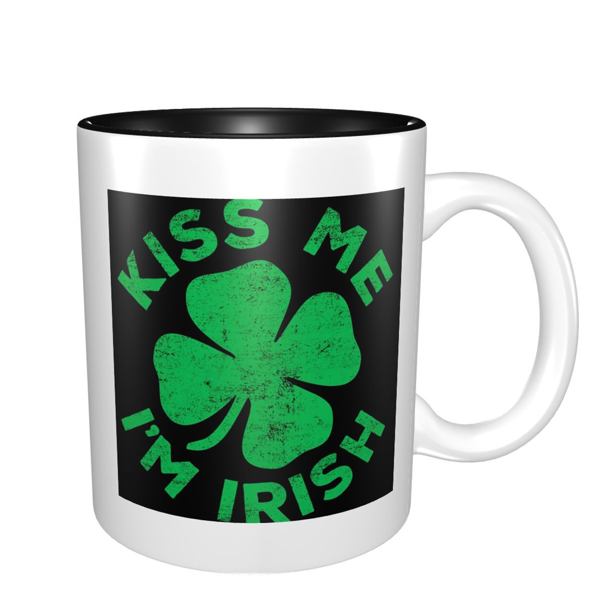 Coffee Tea With Me - Caneca Engraçada 'Beija-me, Sou Irlandês' em