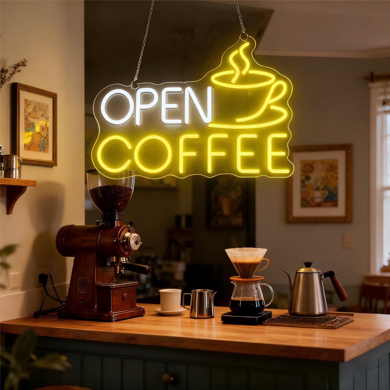 Coffee Tea Neon Sign - Café aberto led sinal de néon