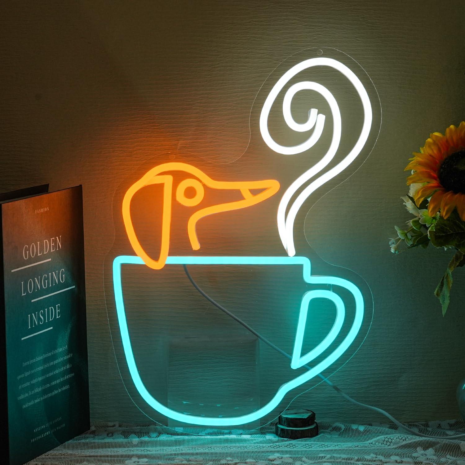 Coffee Tea Neon Sign - Letreiro de Neon em Forma de