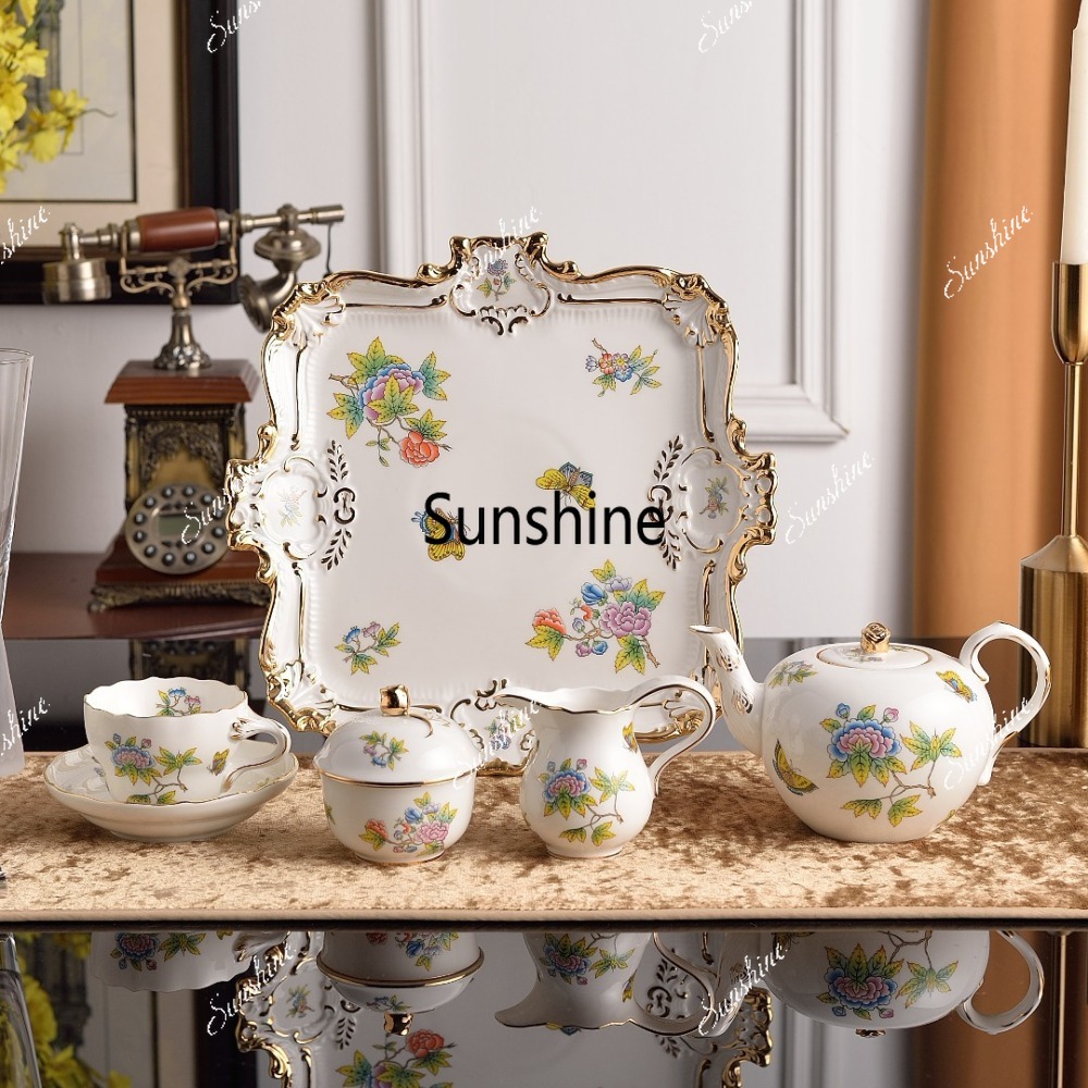 Coffee Tea Creamer - Conjunto de Chá da Tarde Floral