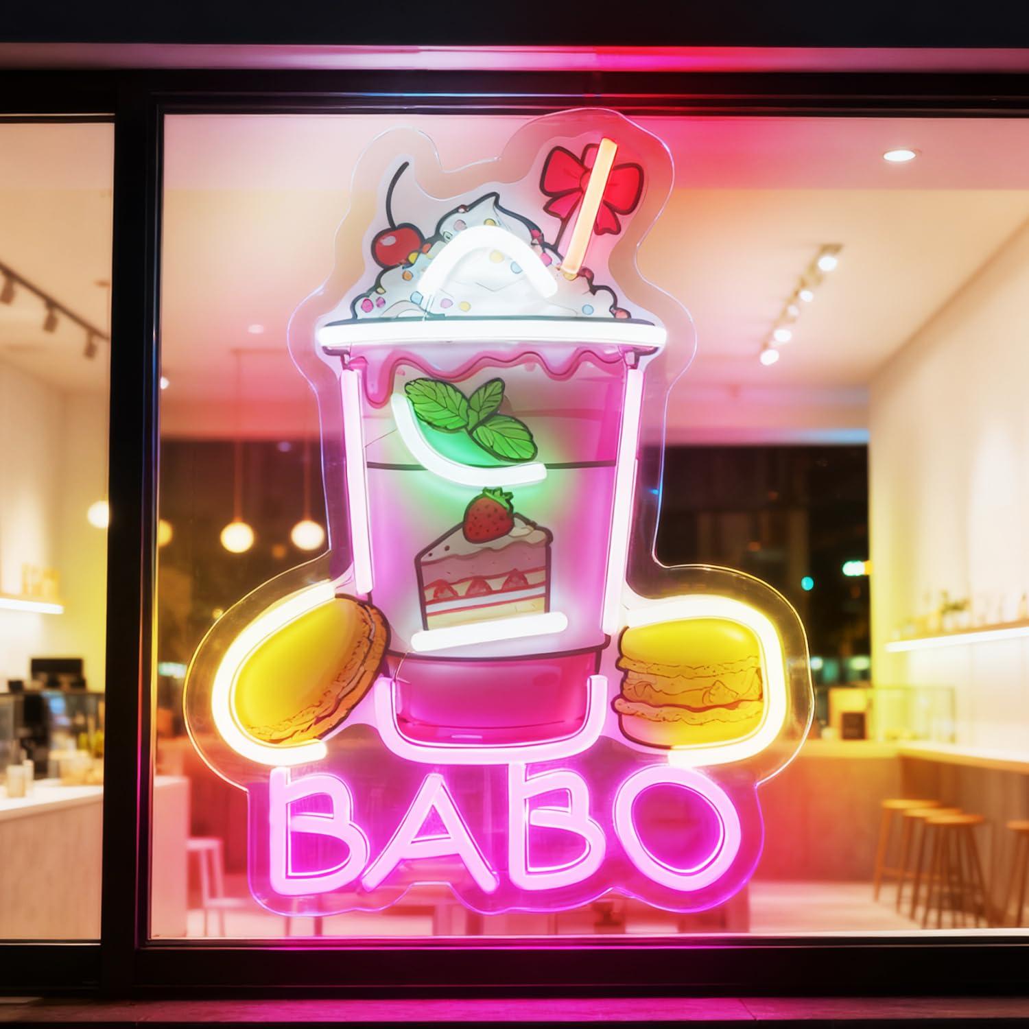 Letreiro Neon Boba: Letreiros  - Coffee Tea Neon Sign avaliação e preço