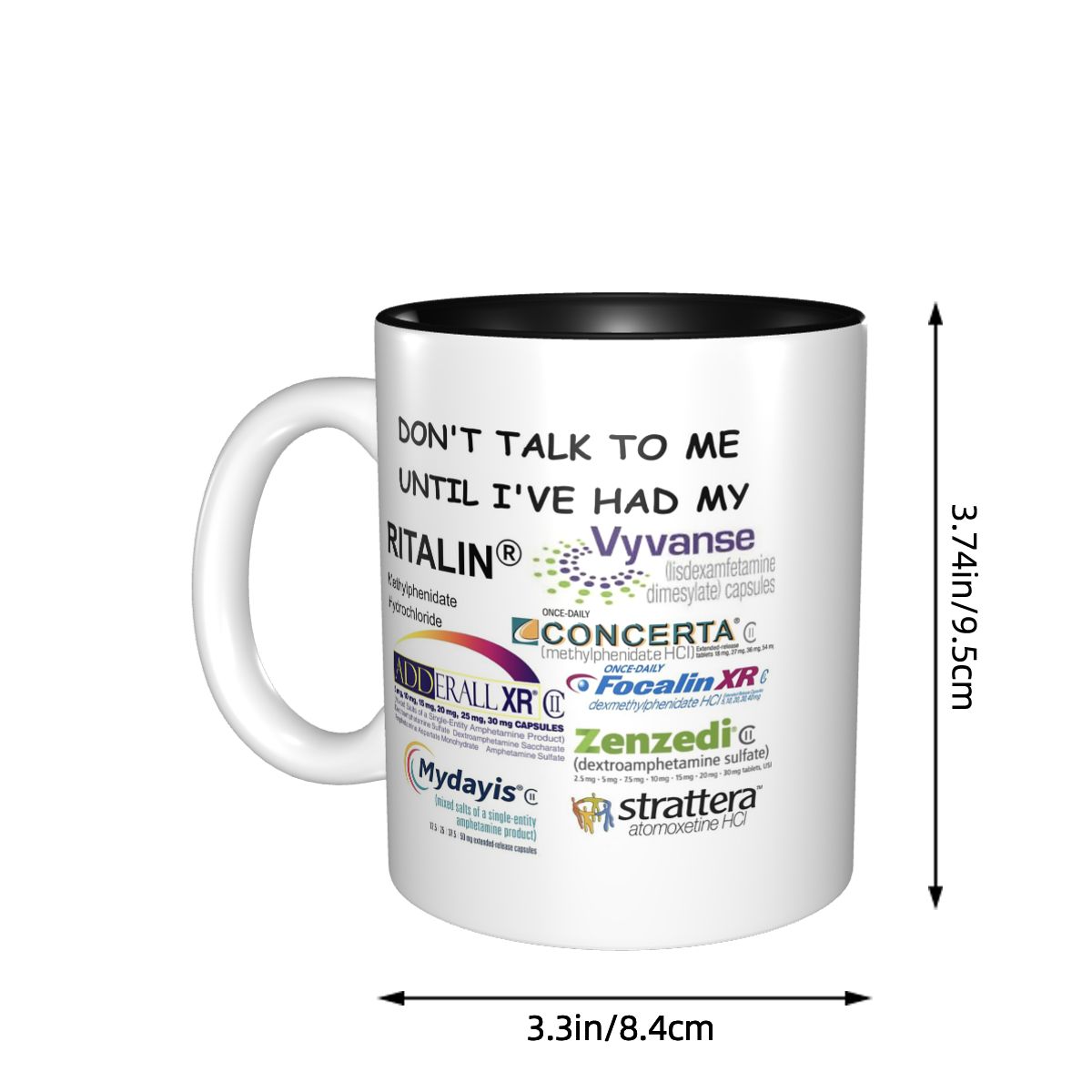 Caneca Engraçada 'Não Me Fale' - Coffee Tea With Me avaliação e preço