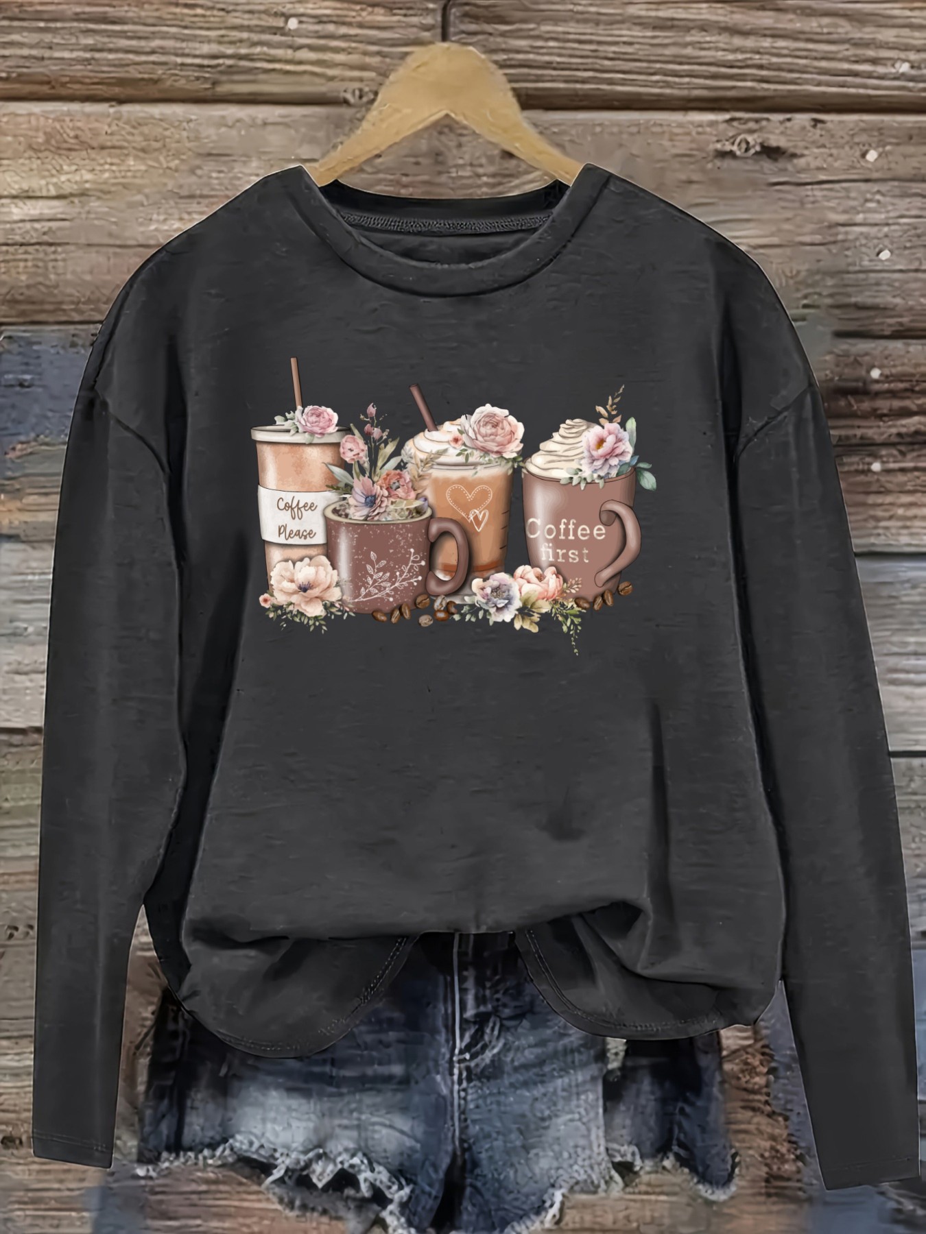 Camiseta Feminina Casual de Ma - Coffee&Tea House Opinie avaliação e preço