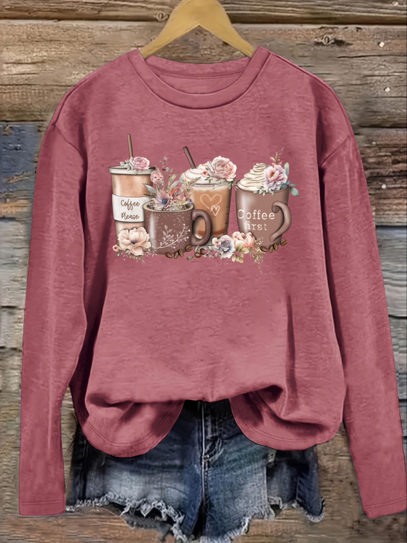 Camiseta Feminina Casual de Ma - Coffee&Tea House Opinie avaliação e preço