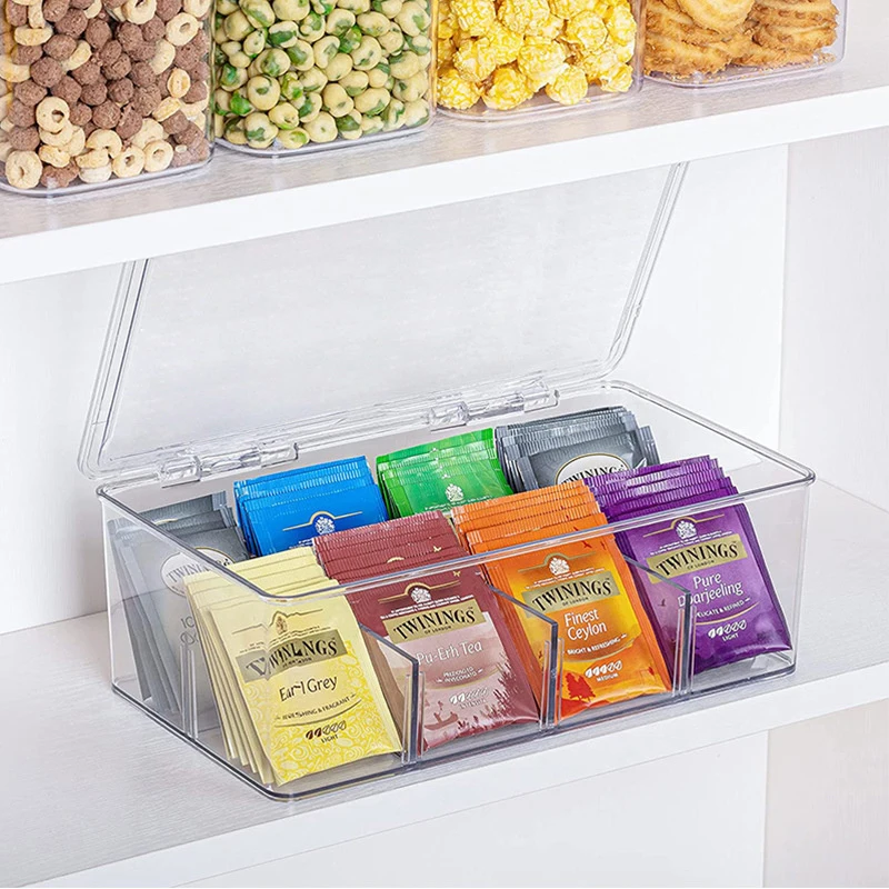 Caixa de armazenamento de saco - Coffee Tea Drawer Organizer avaliação e preço