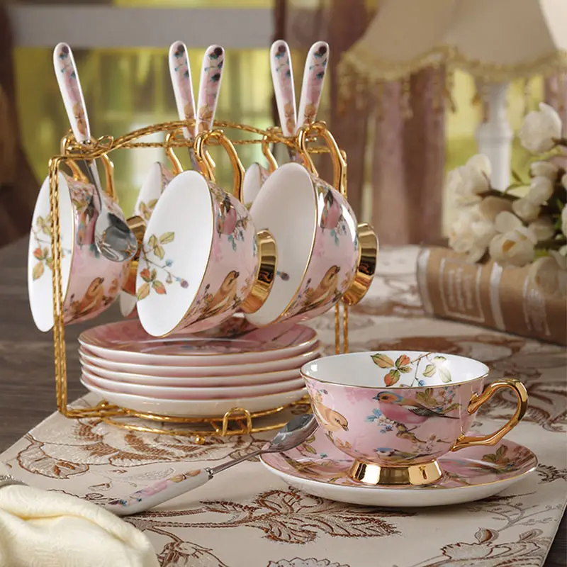 Rosa Pássaro Porcelana Conjunt - Coffee Tea Creamer avaliação e preço