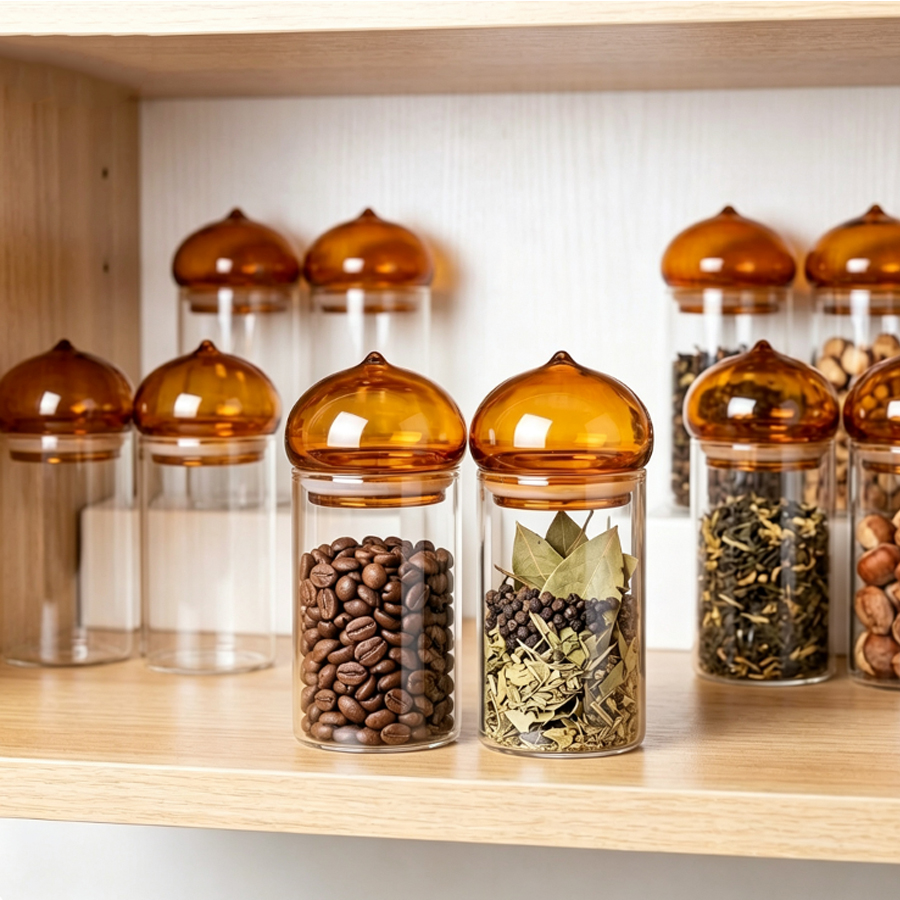Pote de Armazenamento de Vidro - Coffee Tea Leaf And Bean avaliação e preço